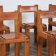 Set of 6 Pierre Chapo S11 Dining Chairs, France, 1960s