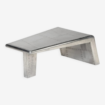 Table basse aluminium vintage avion airman style industriel style accent table d’appoint