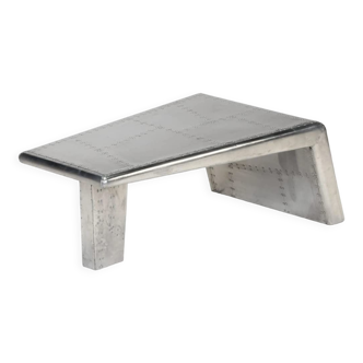 Table basse aluminium vintage avion airman style industriel style accent table d’appoint