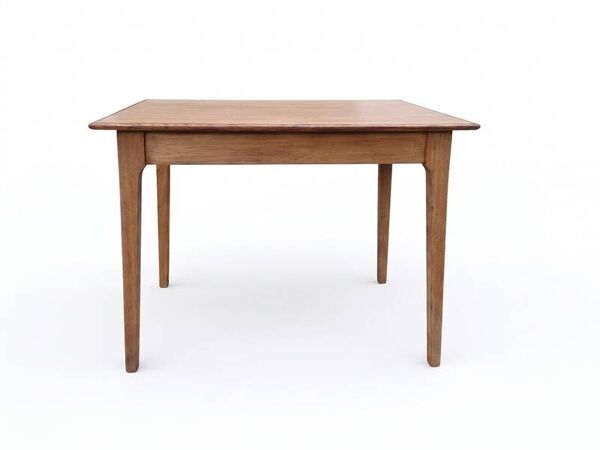 Table bureau, de cuisine, table d’appoint ancienne en chêne vintage 1950