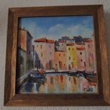 Oil on canvas Martigues 30X30