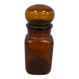 Vintage amber glass apothecary jar