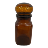 Vintage amber glass apothecary jar
