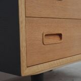 Ash chest of drawers, Danish design, 1970s, manufacturer: Hundevad & Co