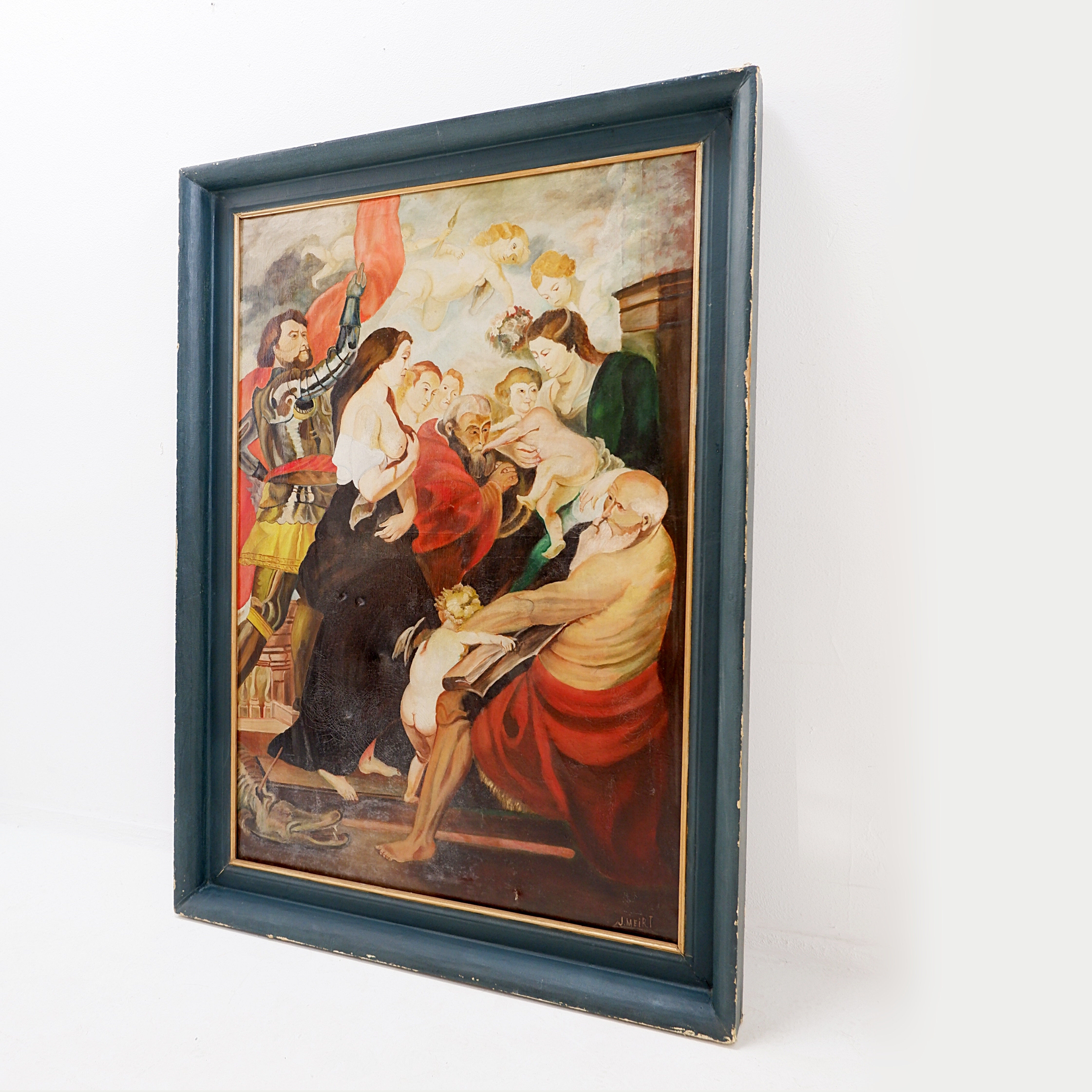 Painting on canvas signed J. Meirt