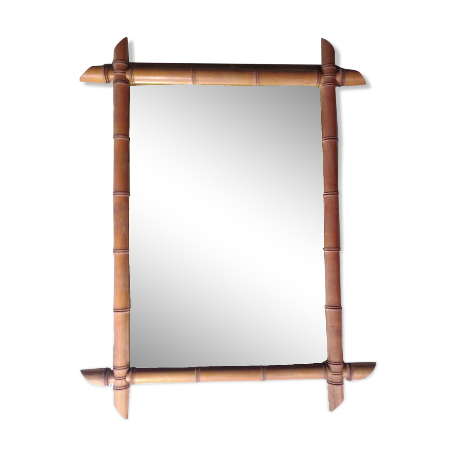 Vintage bamboo mirror 60x78cm