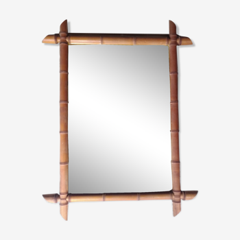 Miroir en bambou vintage 60x78cm