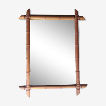 Vintage bamboo mirror 60x78cm