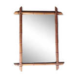 Vintage bamboo mirror 60x78cm