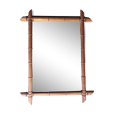 Miroir en bambou vintage 60x78cm
