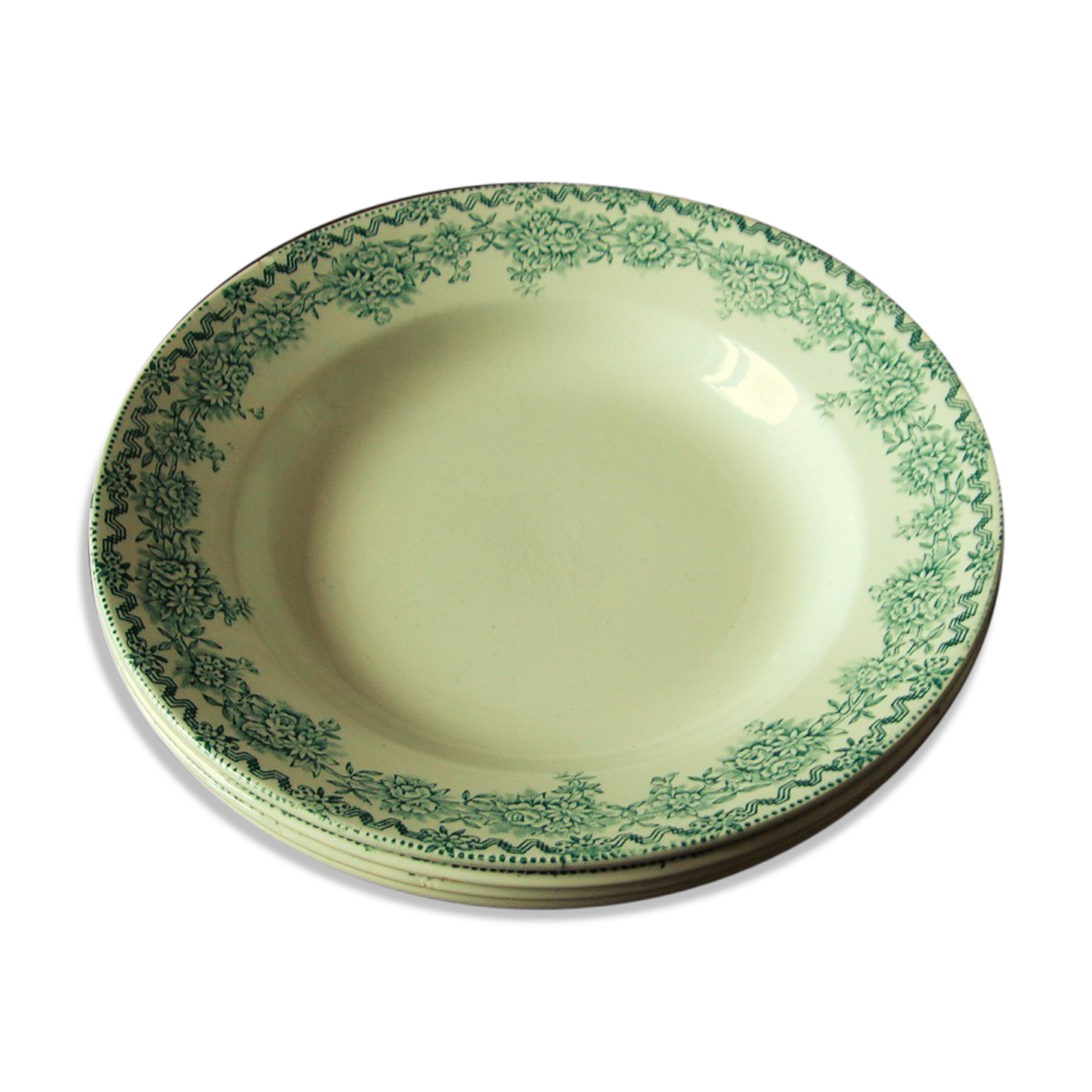 Lot 4 soup plates | saint amand collection argenton