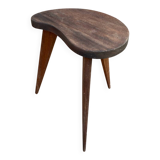Teak stool in a bean shape