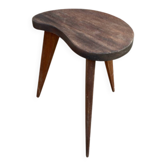 Teak stool in a bean shape