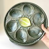 6 oyster plates and 1 large Saint-Clément dish