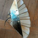 Art Deco fan-shaped wall light in glass paste