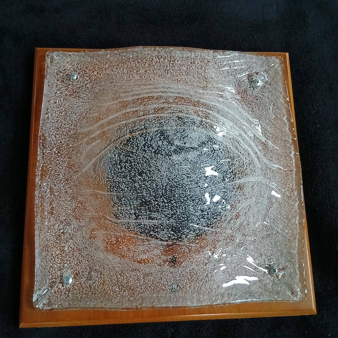 glass plate ceiling light - Mazzega, Murano