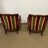 Paire de fauteuils cabriolet vintage