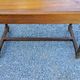 Blond oak desk from the 1900s/1920s 2 drawers feet Louis Philippe