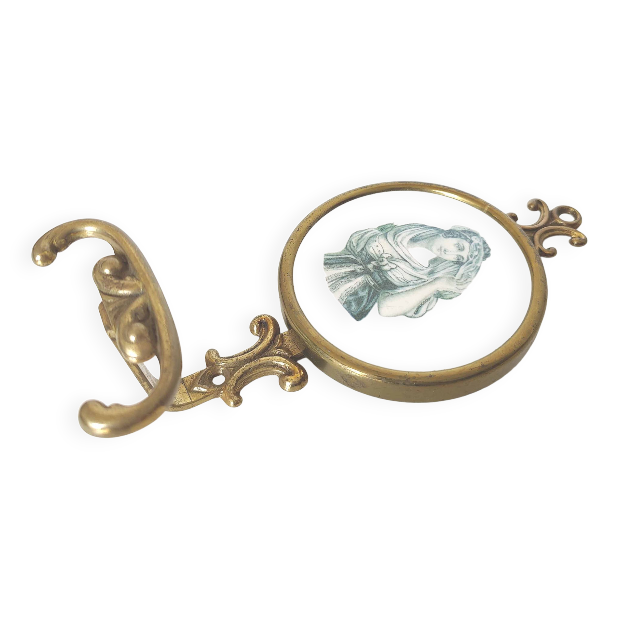Brass hook with romantic decor for women