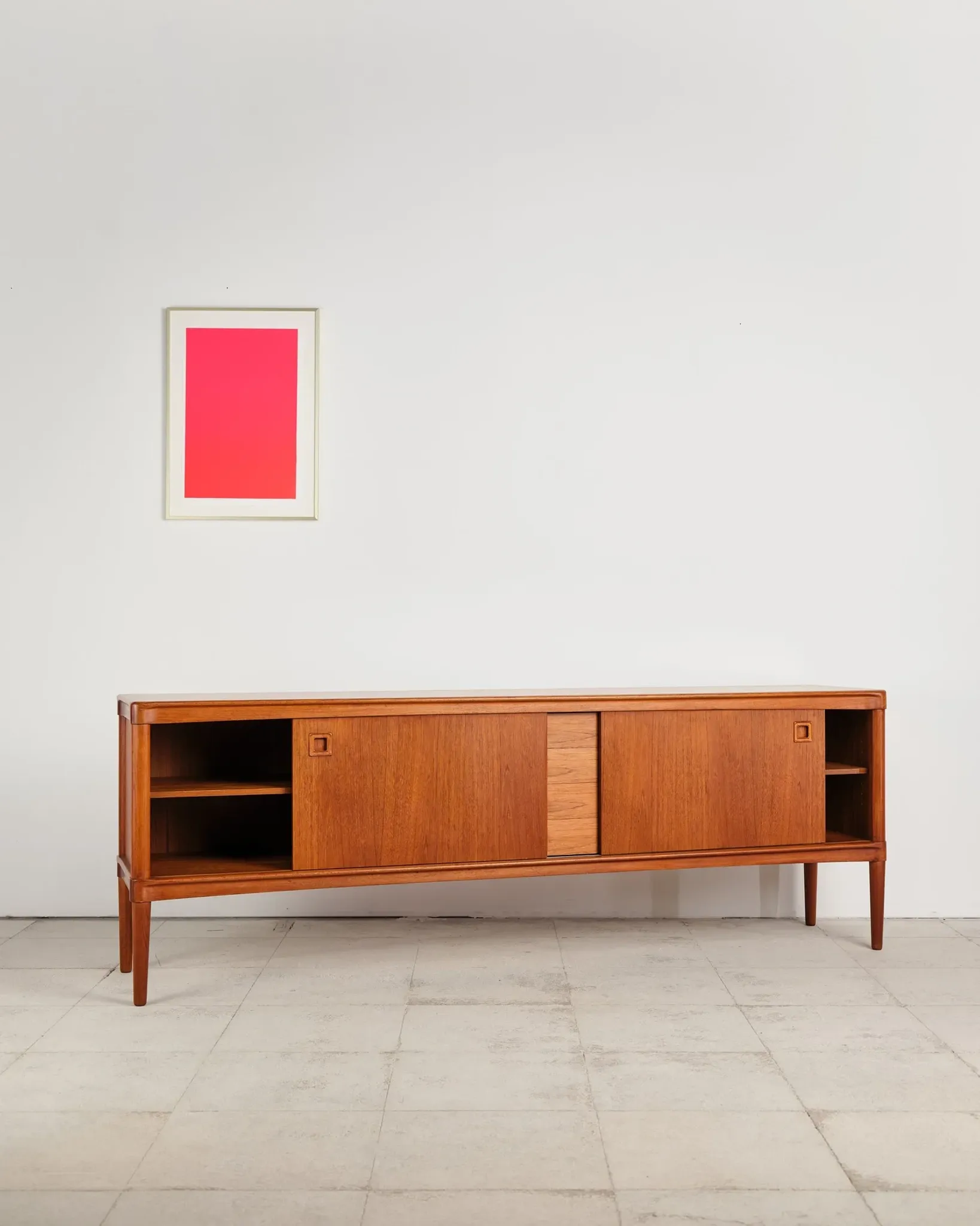 Teak enfilade by H.W. Klein for Bramin, Denmark, 1960s.