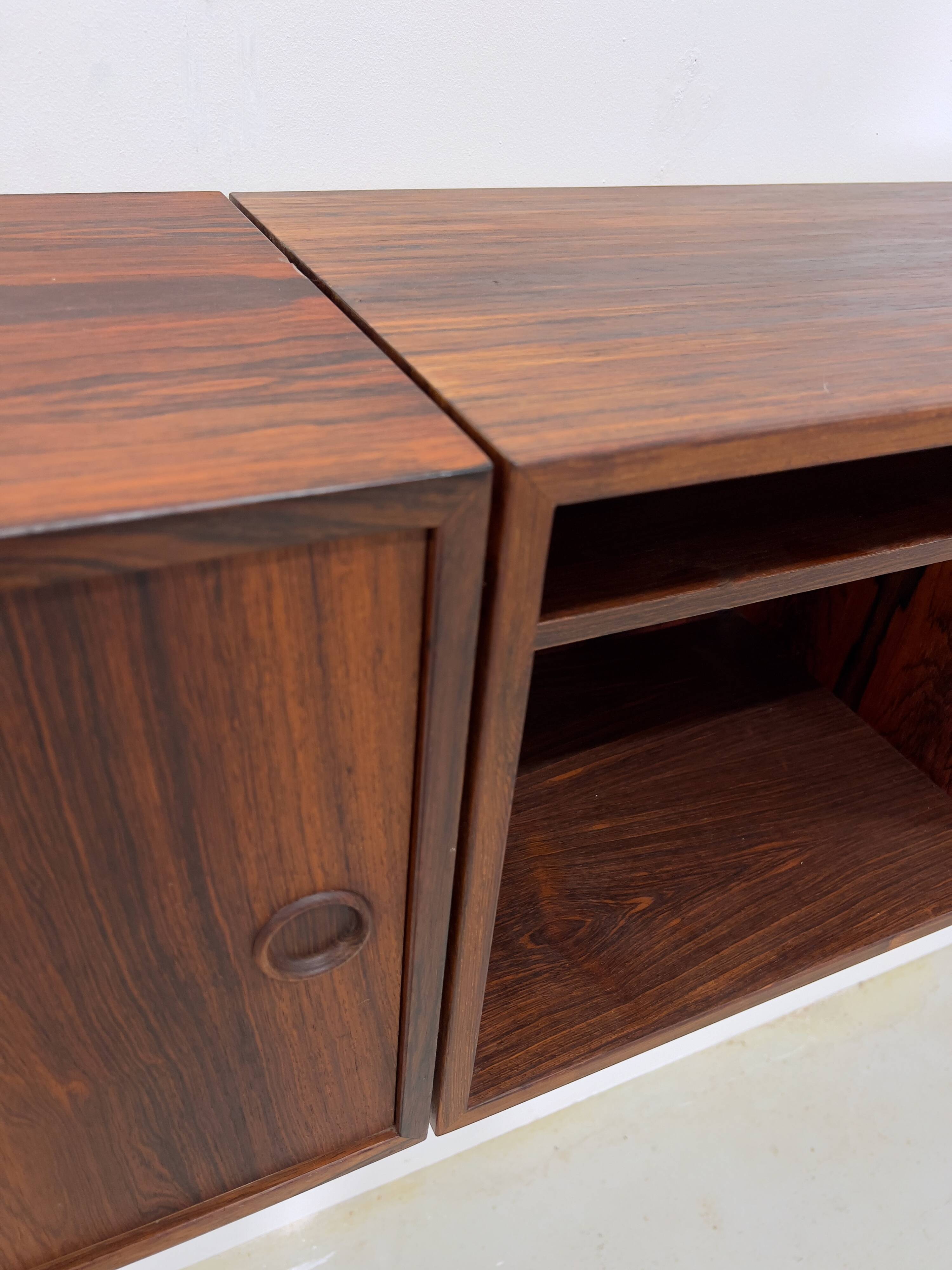 Danish Kai Kristiansen Rosewood Wall Units By Feldballes, 1960s.