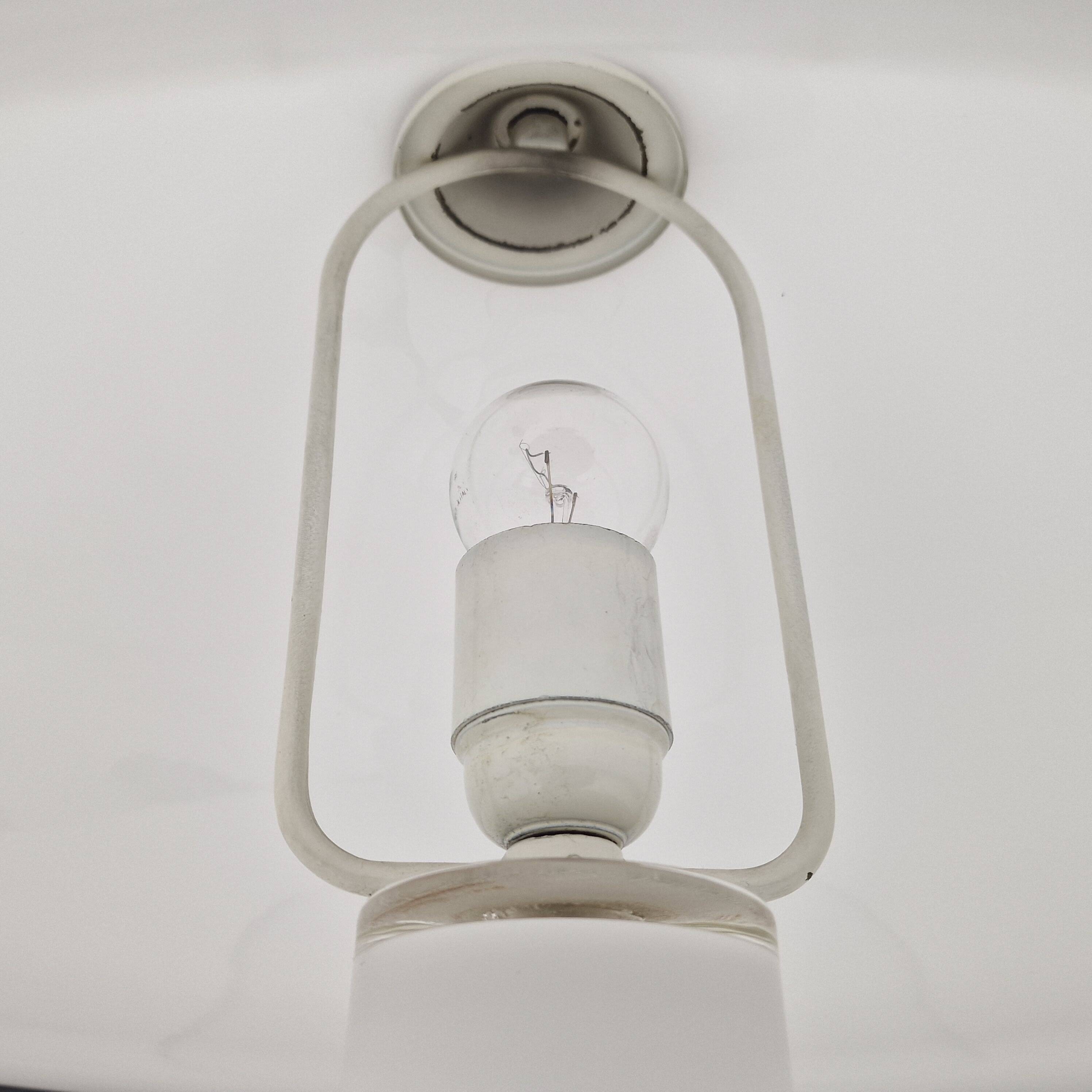 Rare '70s Murano Mushroom Lamp – Hand-Blown Glass with White Diffused Light