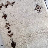 Tapis Vintage Berbère Marocain en Laine (69cm x 137cm), Années 1970