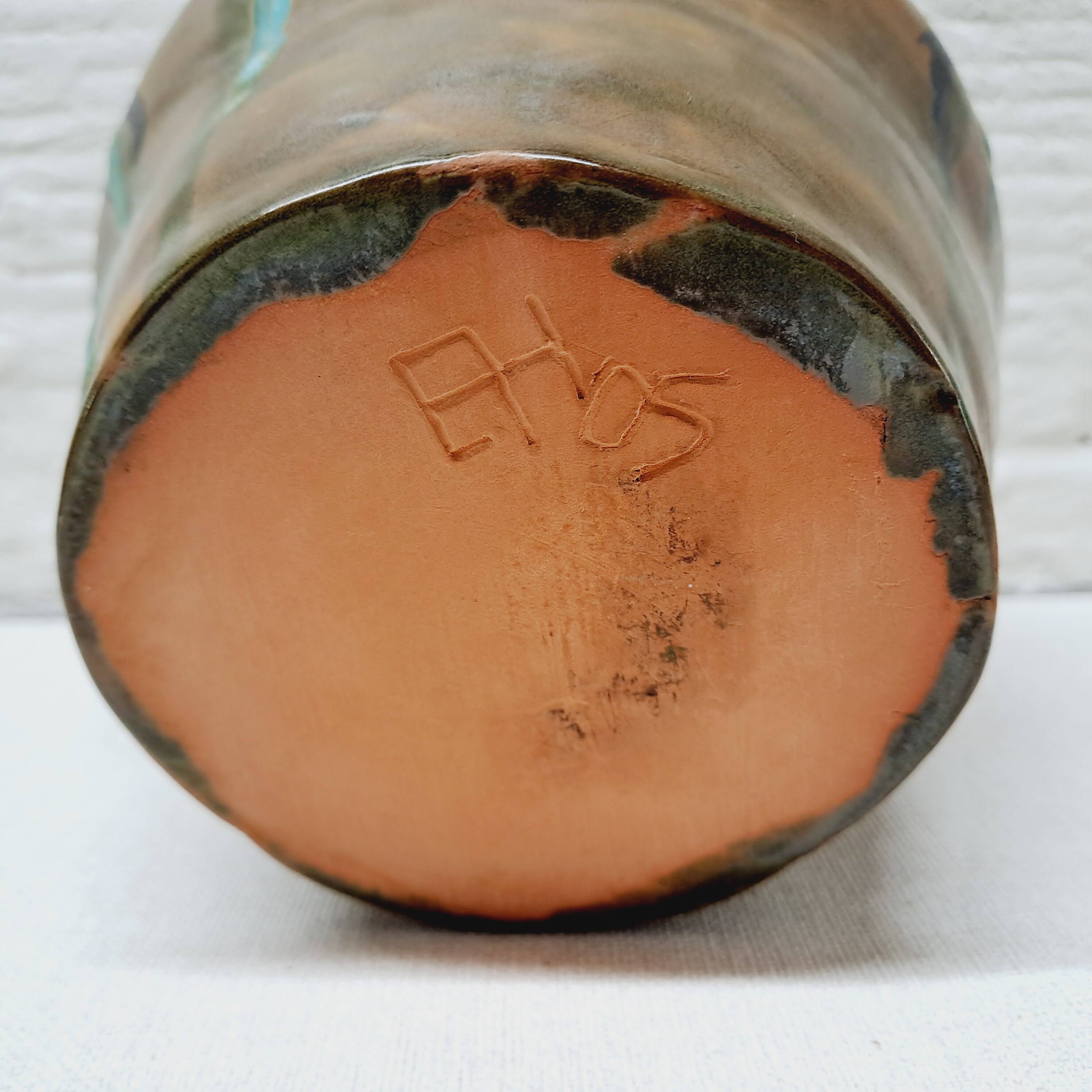 Glazed ceramic vase