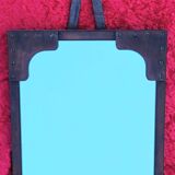 Leather-covered wall mirror attributed to Jacques Adnet 1950