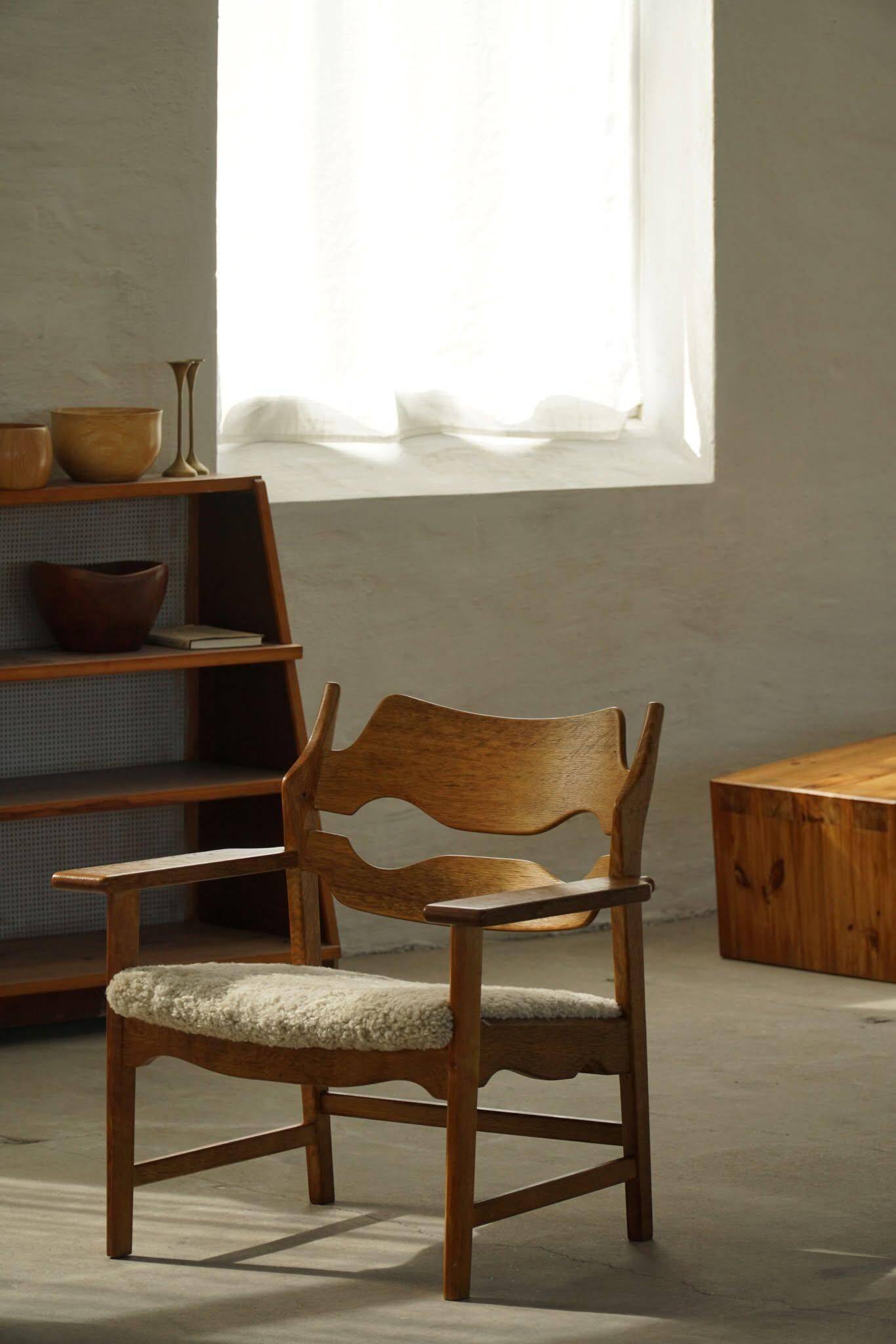 Henning Kjærnulf, Lounge Chairs "Razorblade", Danish design from the mid-century, 1960s.