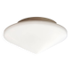 Round white glass ceiling lamp, Penko Pieńsk, Poland 1970s