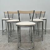 Set of 5 refurbished bar stools