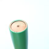 Green scandinavian candlestick in vintage wood