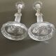 Pair of glass figure candle holders