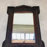 Mirror "tramp art" folk art 103 x 76 cm.