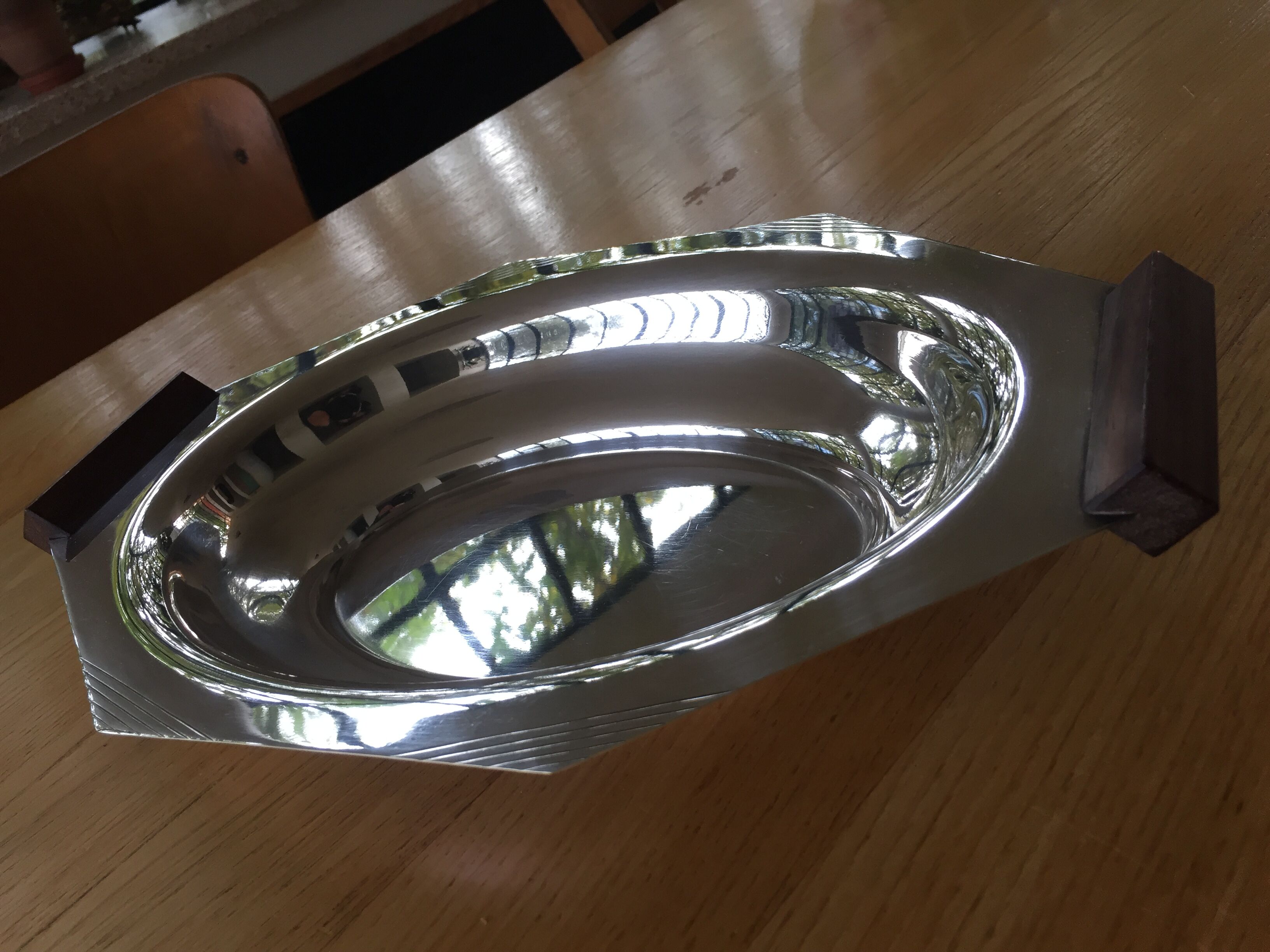 Silver metal plate signed Roux Marquiand