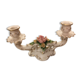 Ancient candlestick two porcelain branch