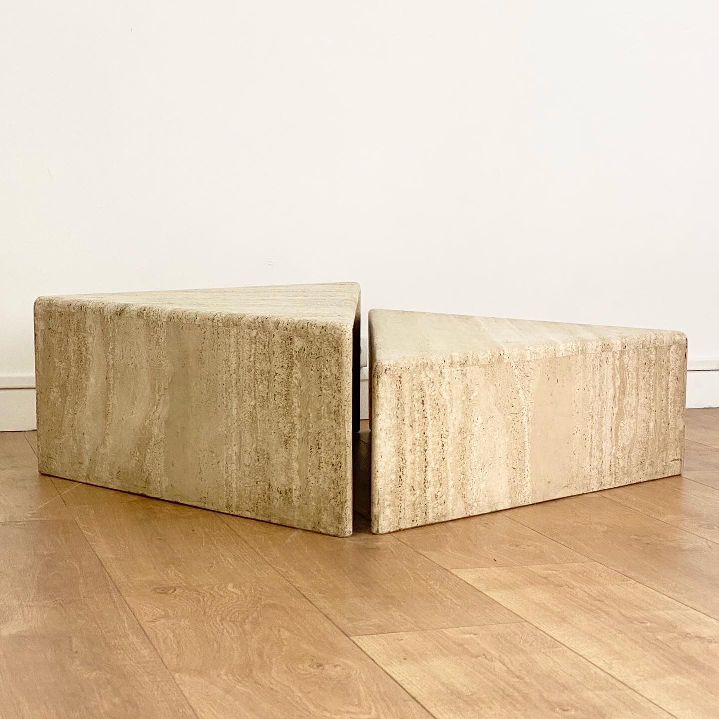 Rare vintage travertine coffee table