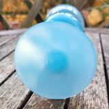 Blue opaline chalice vase