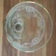 5 white wine glasses etched decorations, golden edge, twisted foot