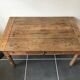 Table basse de ferme rustique pieds tournés avec 1 tiroir 1930