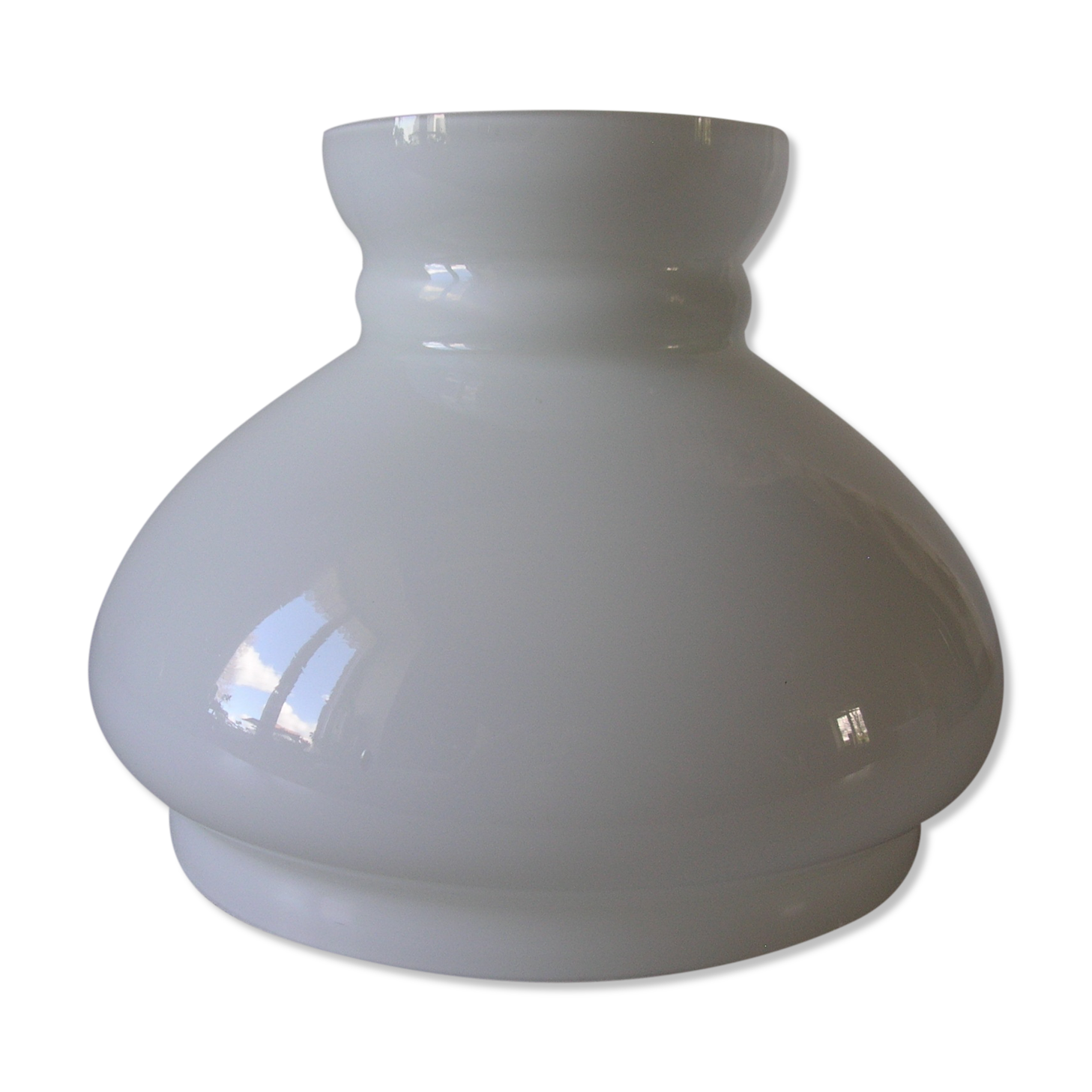 Abat-jour de lustre plafonnier luminaire en verre opaline blanc