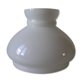 Old chandelier lampshade ceiling lamp white opaline glass luminaire