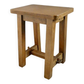 Solid wood stool from the 1950s-60s