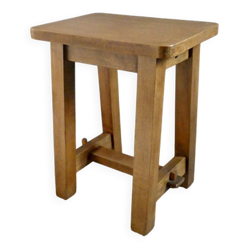 Solid wood stool from the 1950s-60s