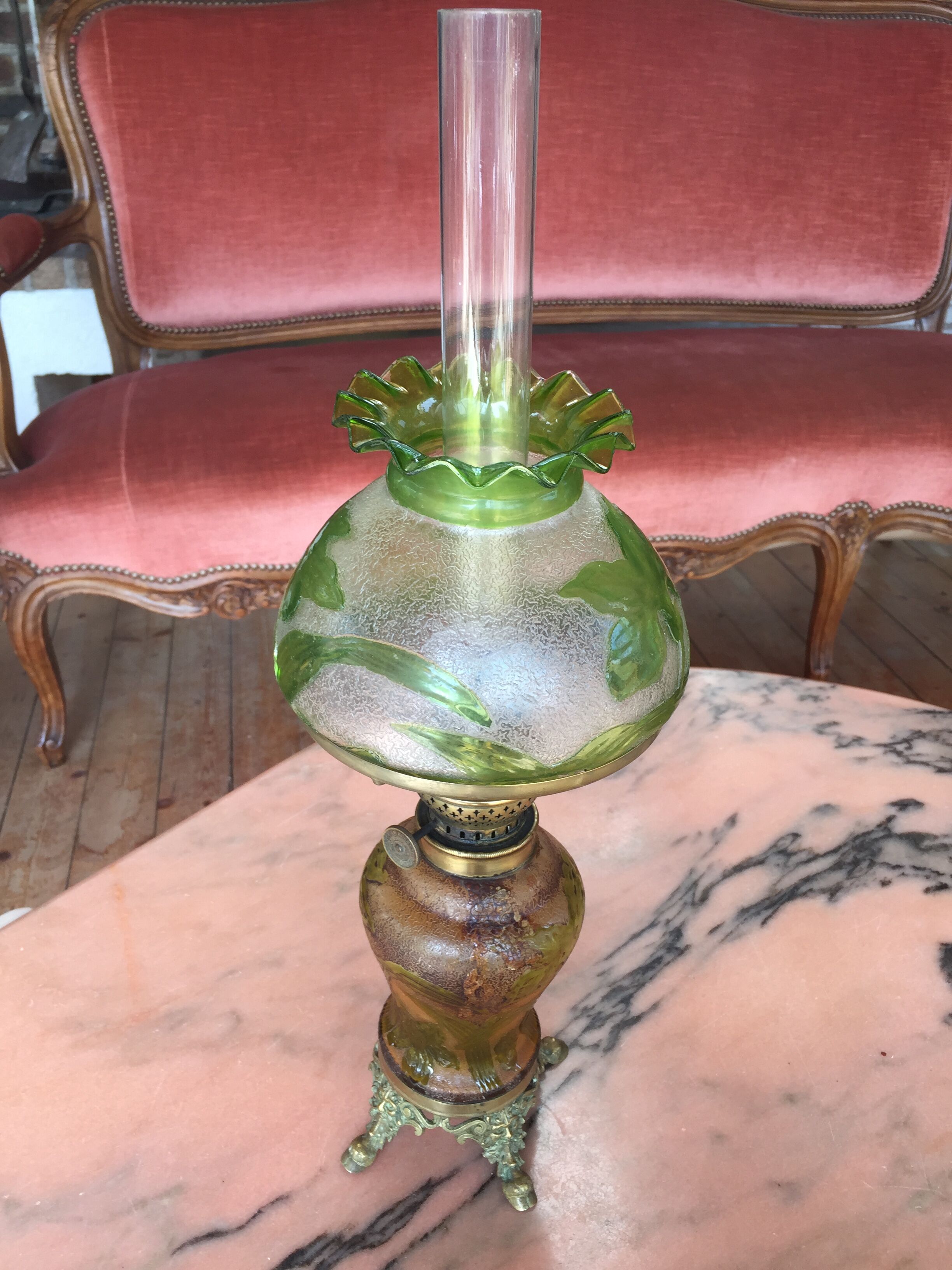 Patent Reform Lamp Rund Brenner, Art Nouveau, 1900, origin Germany