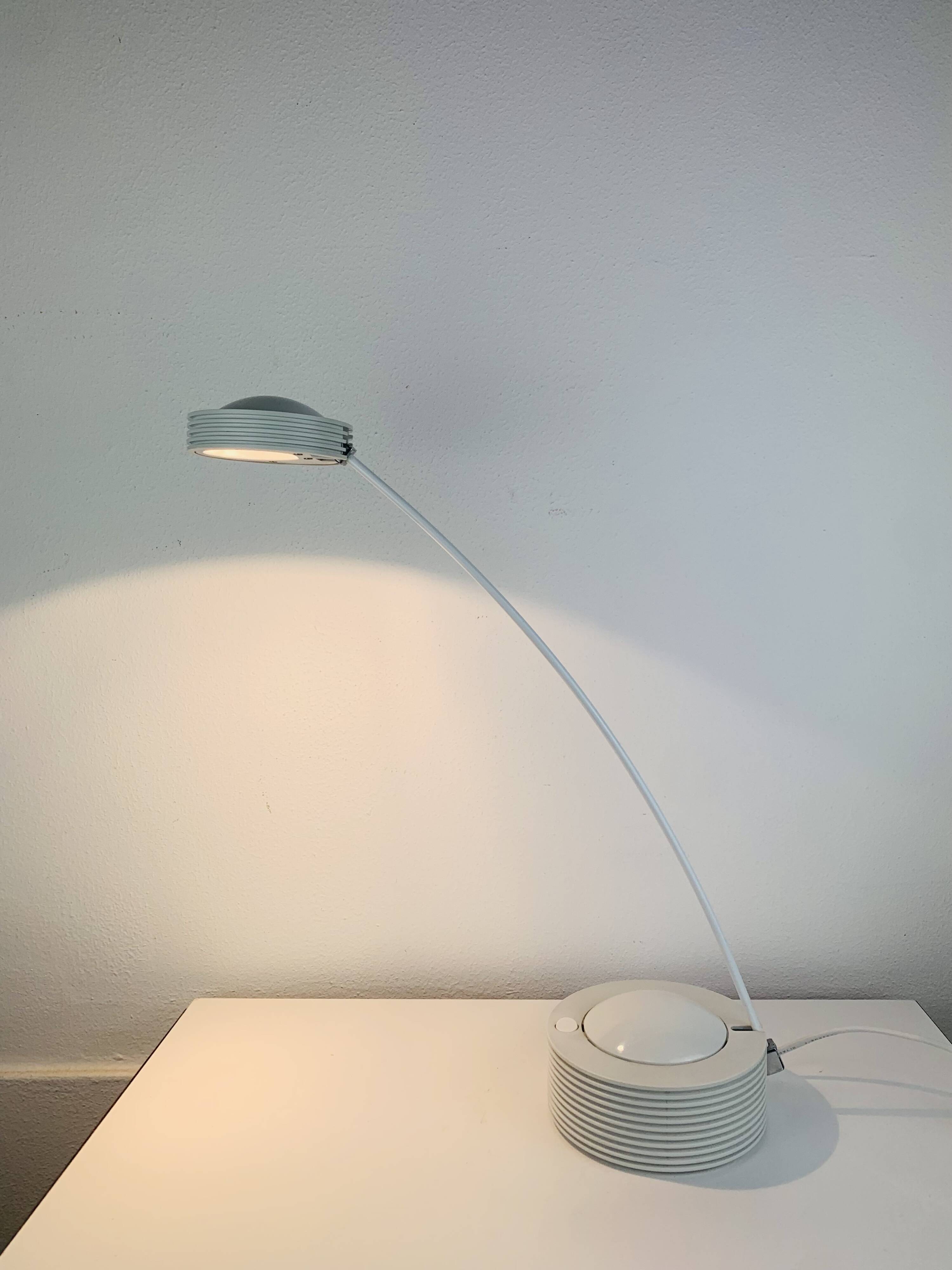 Lugano desk lamp by E Lite, white, Memphis style