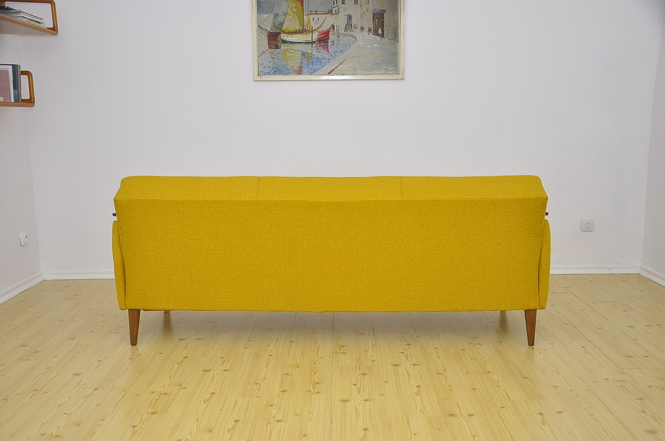 Daybed sofa with fold-out function, 1950s