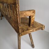 Old italian farm bench