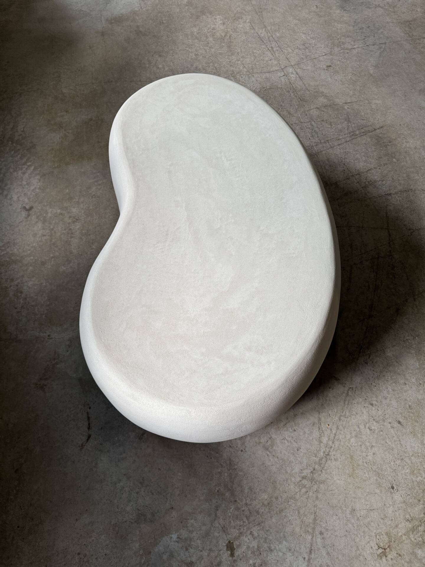 Concrete Coffee Table / Micro Cement Bean Shape